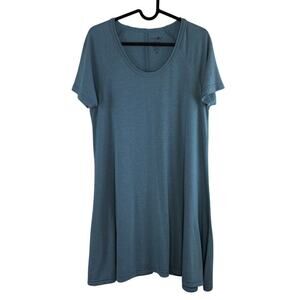 Natural Life Light Blue Scoop Neck Short Sleeve T-Shirt Dress Size Medium
